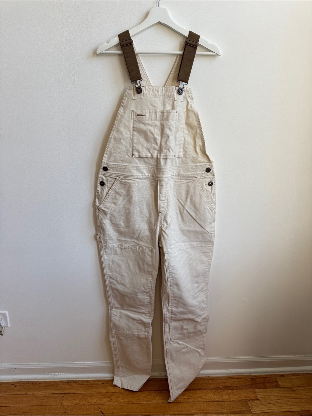 REI Women’s Utility Overalls in White Size 10